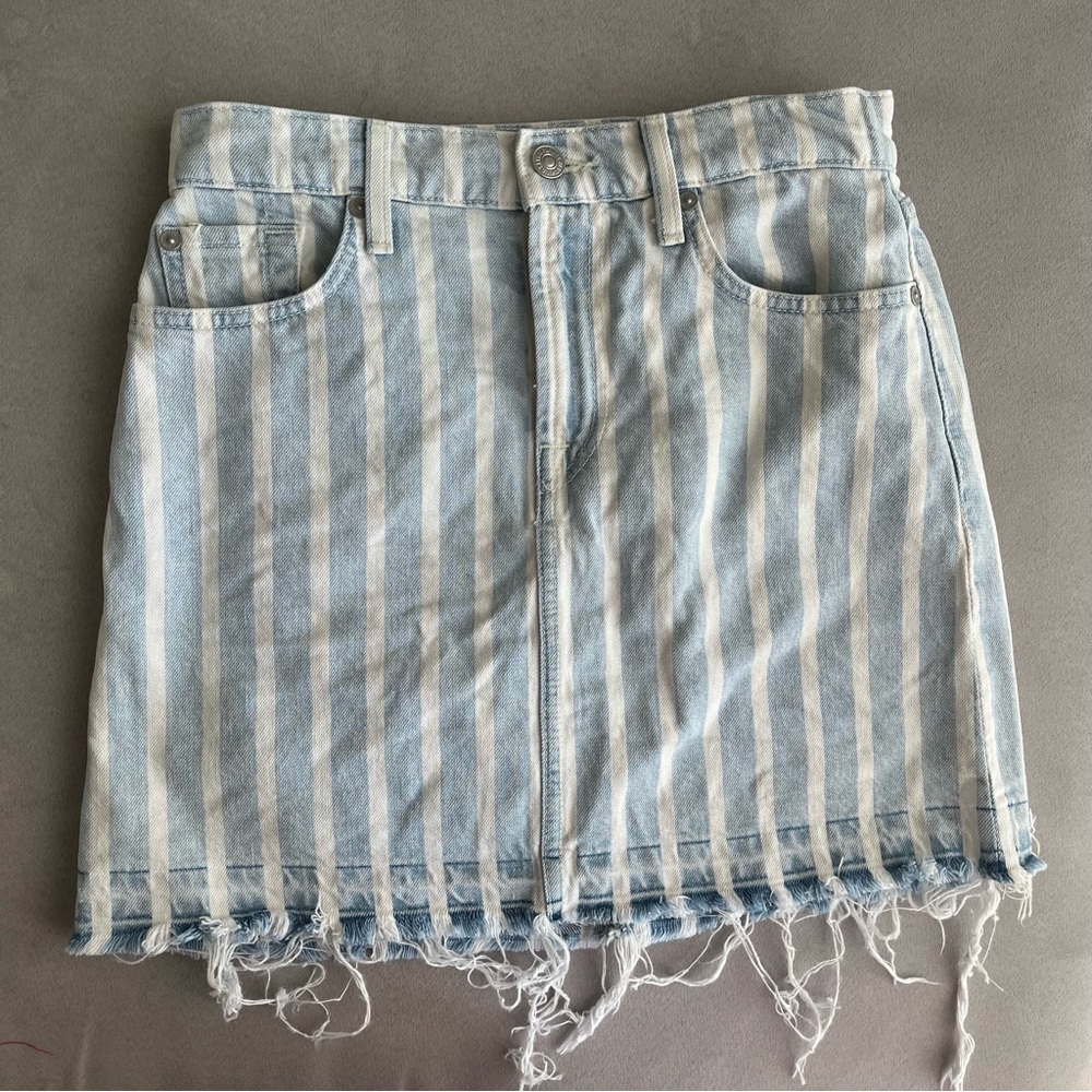 7 for all mankind denim mini skirt size 25